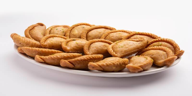 Gujiya – traditional Indian dessert for Holi