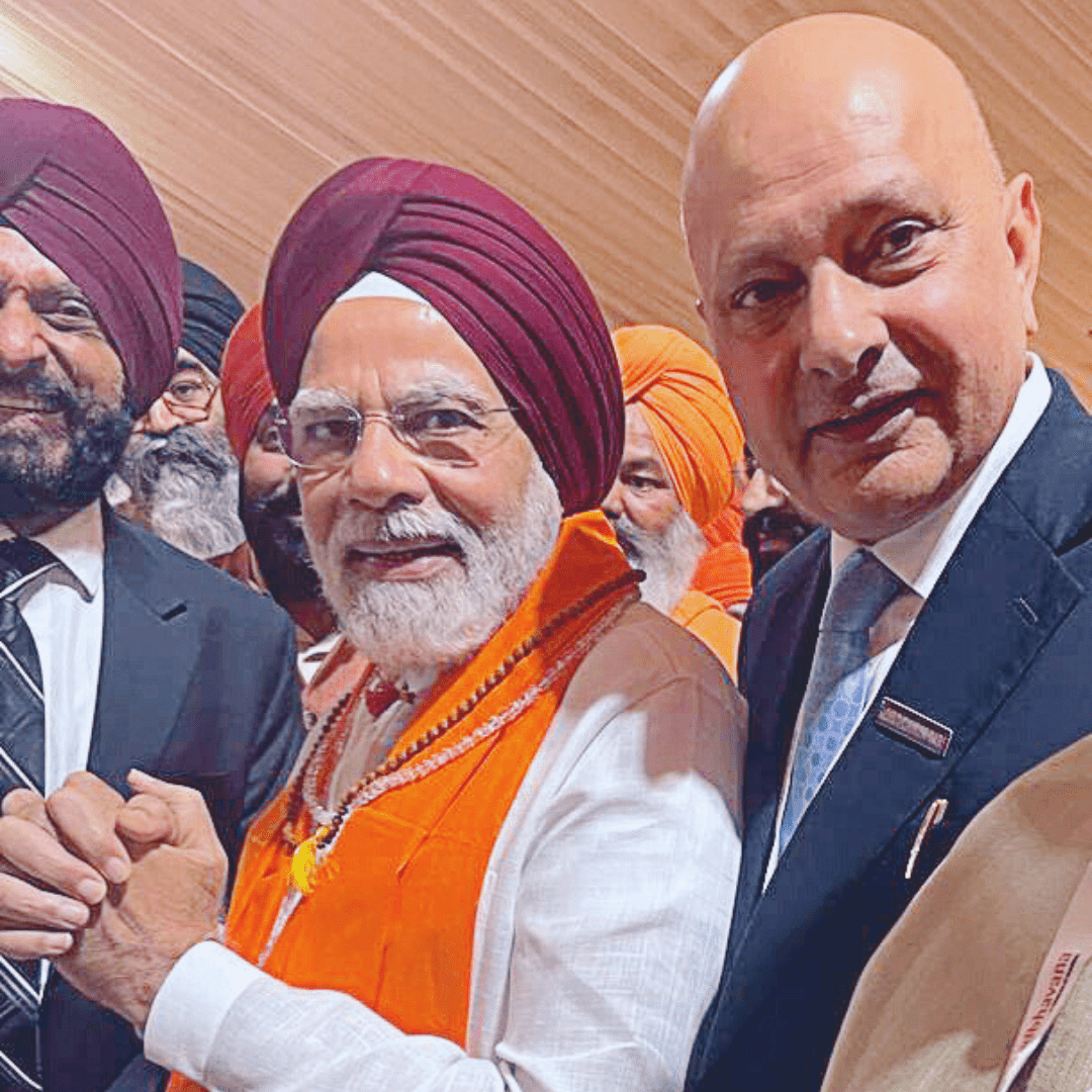 Kulwant Singh Dhaliwal with Indian Prime Minister Narendra Modi