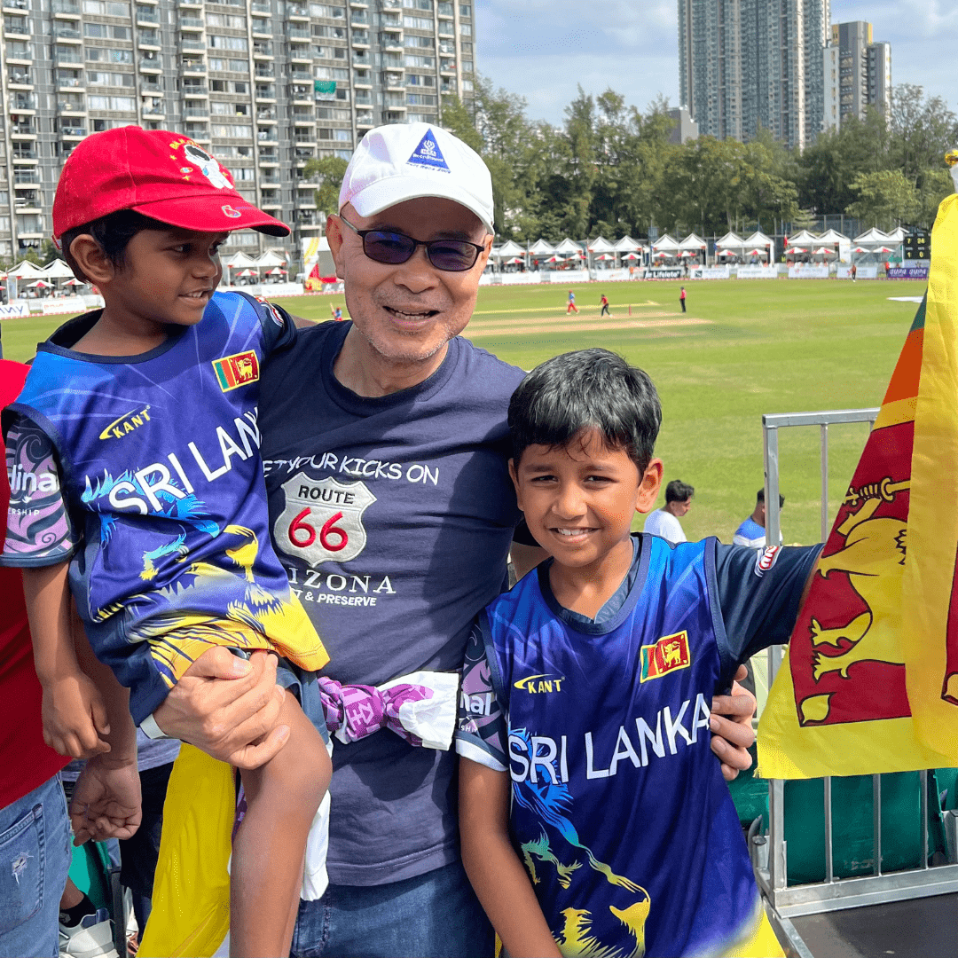 Mr. Hung Chiu Wah Derek supporting Sri Lankan cricket