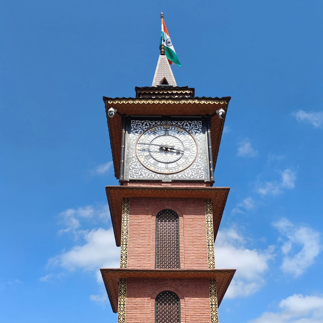 The iconic Clock Tower at Lal Chowk